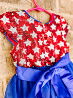 Shine Bright RWB sequin dress-RTS (in stock)