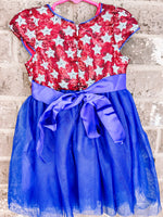 Shine Bright RWB sequin dress-RTS (in stock)
