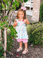 Starfish pink dot ruffle short set