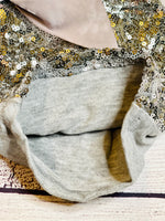 Silver Sequins shine Shorts- RTS